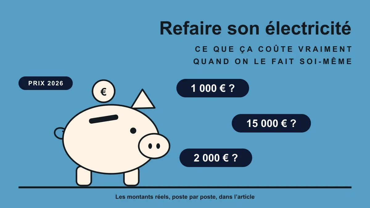 Combien coûte refaire son électricité soi-même ? Prix réels 2026