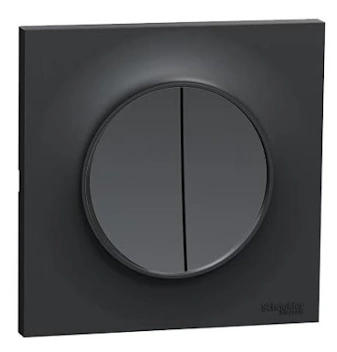 Schneider Odace Styl Anthracite — Interrupteur double