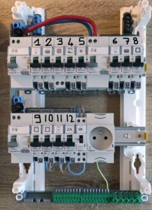 Tableau pré-cable Tutolec 2 rangées 13 modules